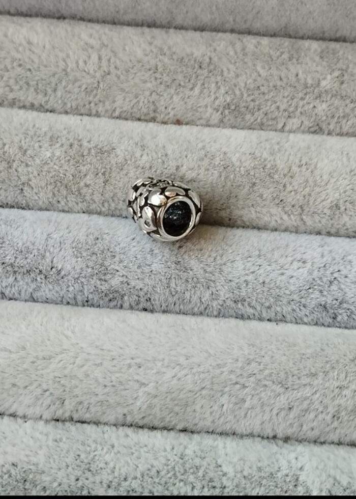 Pandora kafes işi ışıltılı kalp charm - Görsel 4