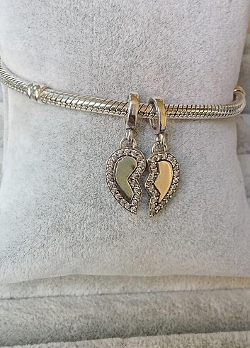 Pandora arkadaşlar ayrılabilir ikili kalp charm - Görsel 2