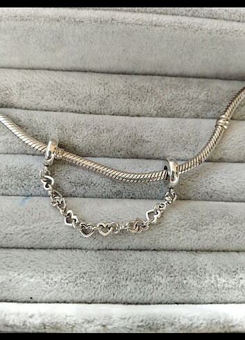 Beden Pandora bağlı kalpler güvenlik zinciri charm