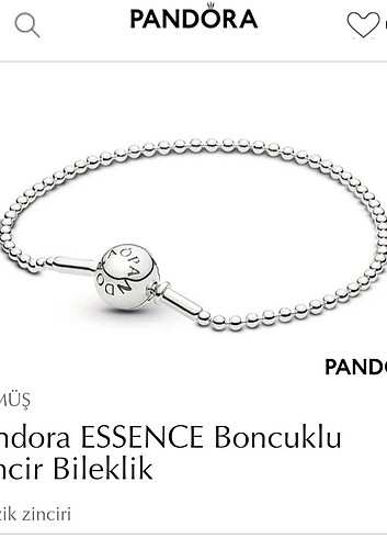 Pandora essence serisi ince boncuklu zincir bileklik