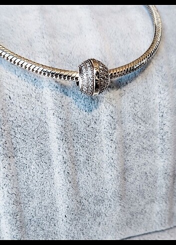 Pandora Pandora pave logo charm