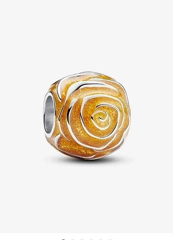 Pandora açan sarı gül charm 