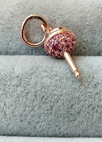 Beden pembe Renk Pandora ışıltılı pembe lolipop charm son fiyat
