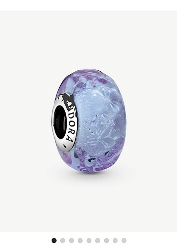 Pandora lavanta rengi murano charm