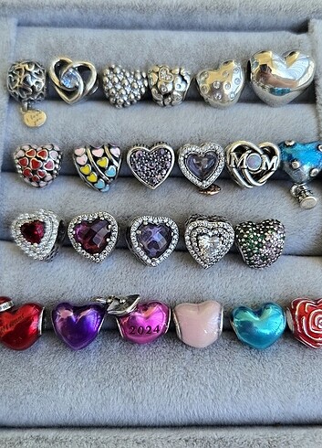 Pandora çeşitli kalp charm modelleri