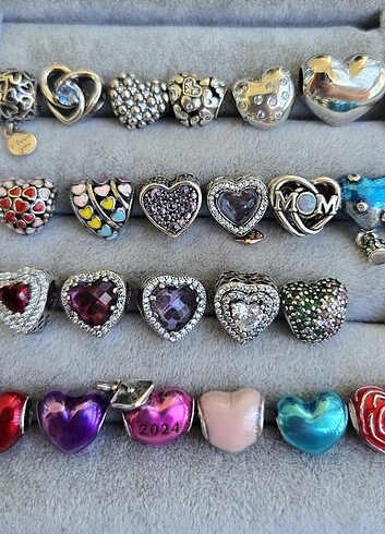 Pandora  çeşitli kalp charm modelleri - Görsel 5