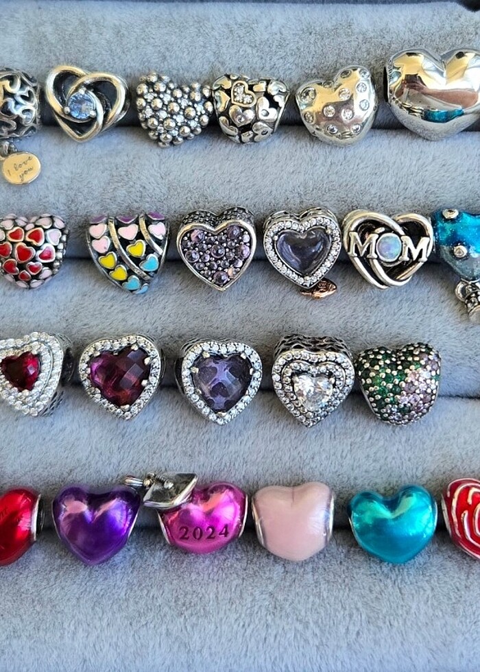 Pandora  çeşitli kalp charm modelleri - Görsel 3