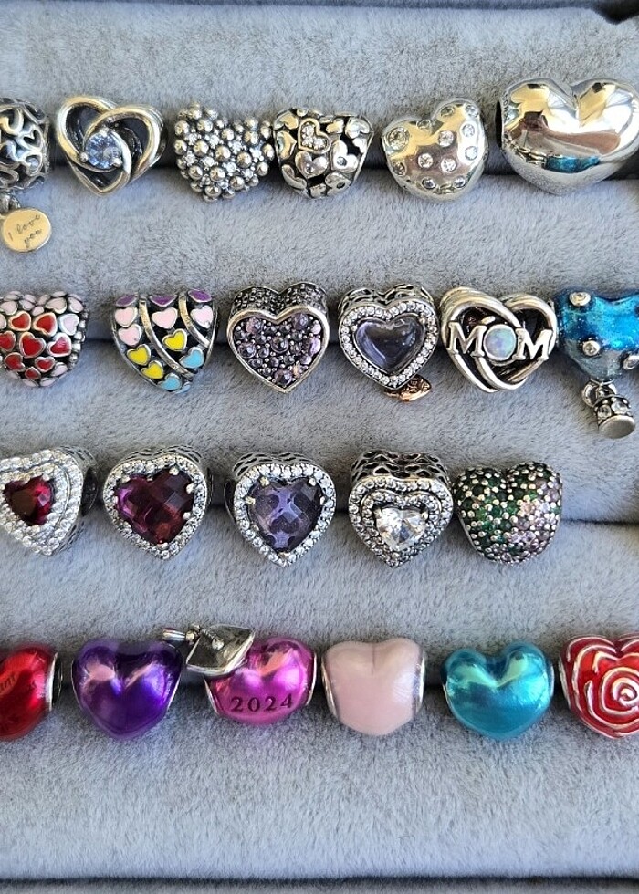 Pandora  çeşitli kalp charm modelleri - Görsel 4