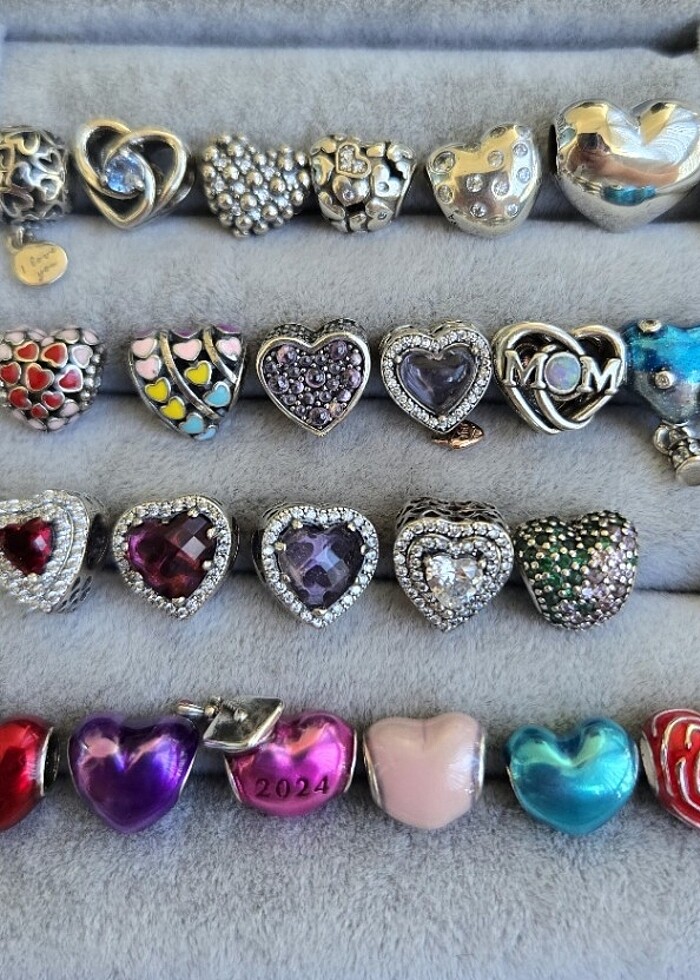 Pandora  çeşitli kalp charm modelleri - Görsel 5