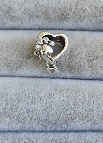 Beden Pandora ışıltılı pati kalp charm