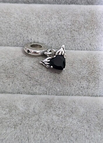  Beden Pandora kanatlı siyah kalp charm 