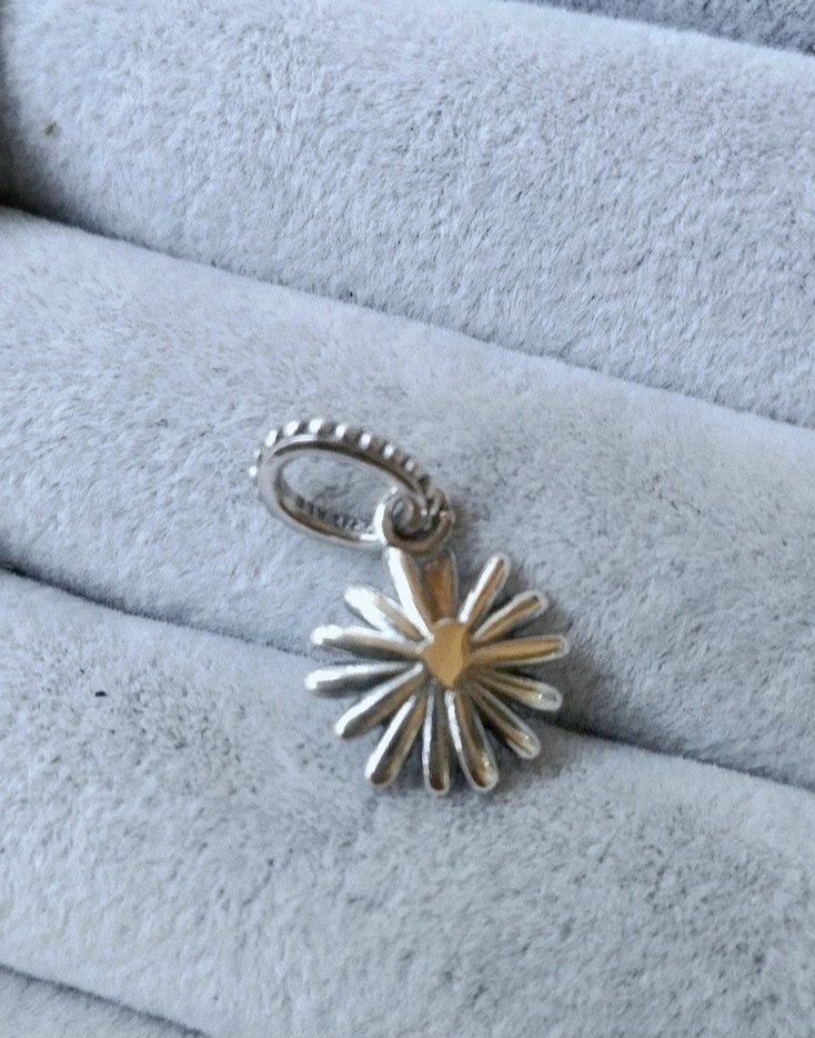 Pandora sallantılı mor çiçek charm - Görsel 4