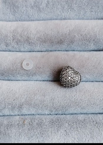 Beden Pandora şeffaf pave kalp klips charm