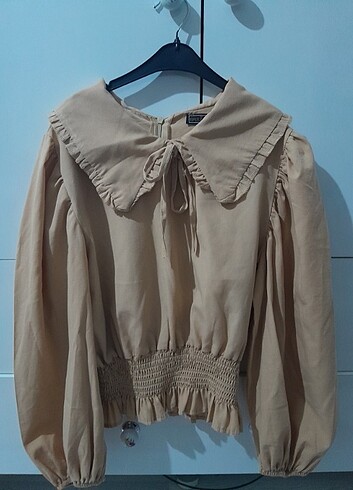 xl Beden camel Renk Yakalı gömlek xl