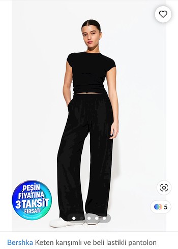 Bershka keten pantolon