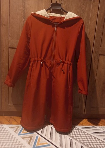 kiremit renkli. fermuarlı. mevsimlik mont. - Görsel 2