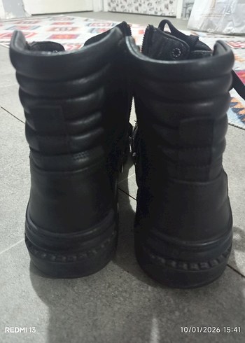 Siyah Deri Erkek Bot - Görsel 7