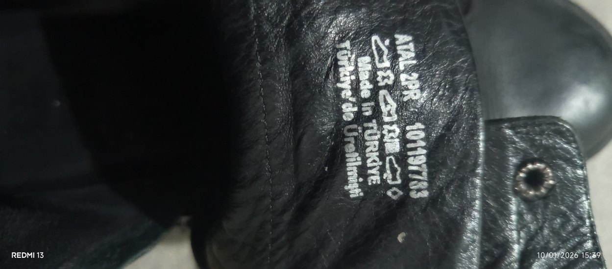 Siyah Deri Erkek Bot - Görsel 2