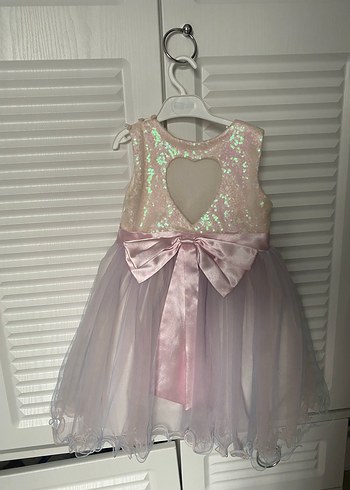 Pembe Parlak Kız Çocuk Elbisesi - Görsel 2