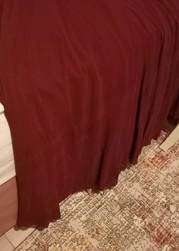 Abiye bordo uzun abiye