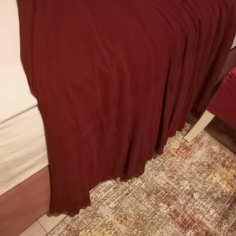 bordo uzun abiye - Görsel 2