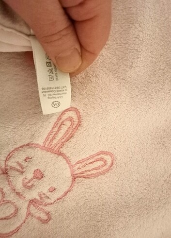 Pembe peluş bebek battaniye   - Görsel 2