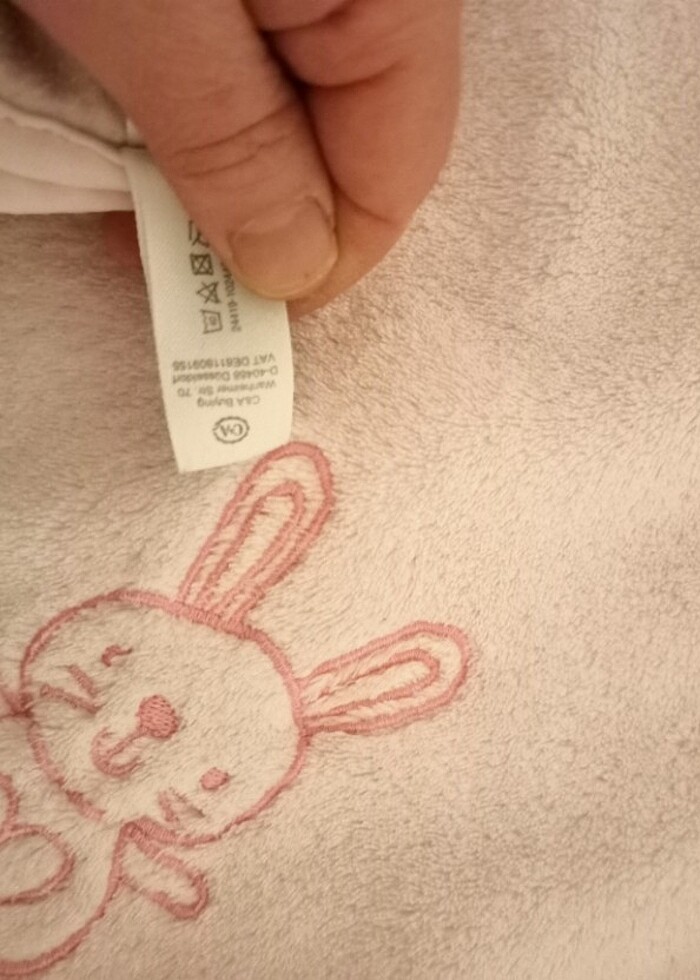 Pembe peluş bebek battaniye   - Görsel 2