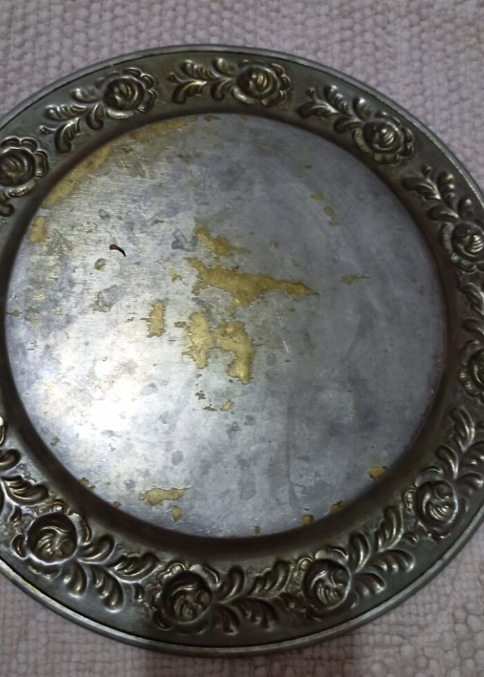 Antika Pirinç tepsi - Görsel 2