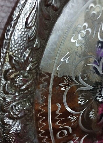 Pirinç antika tepsi - Görsel 2