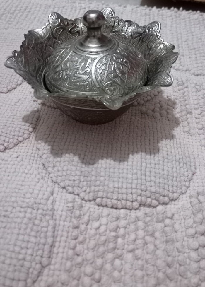 Gümüş renk şekerlik lokumluk  - Görsel 2