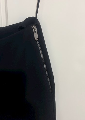 adL Marka Fermuarlı Siyah Mini Şort - Görsel 4