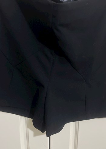 adL Marka Fermuarlı Siyah Mini Şort - Görsel 2