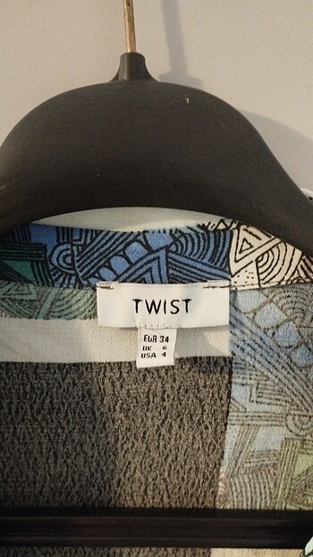 34 Beden yeşil Renk Twist elbise
