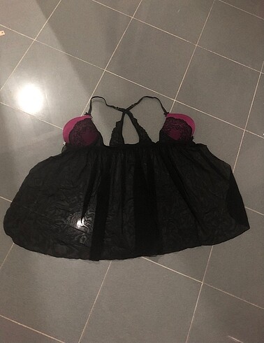 s Beden La Halle önü yırtmaçlı şık babydoll