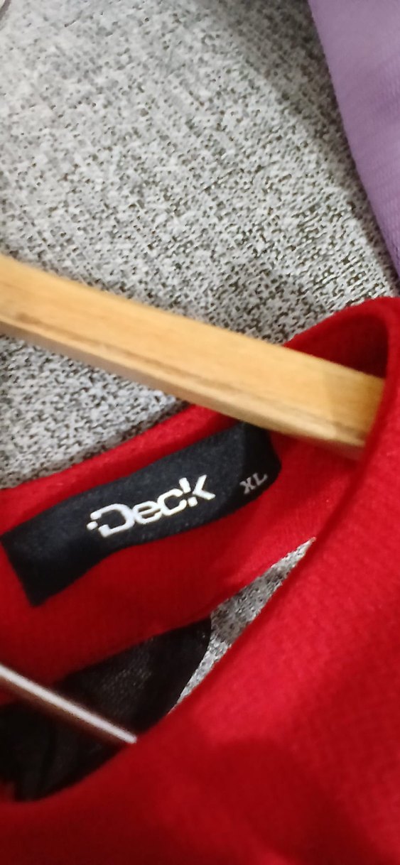 Kırmızı Drapeli Midi Abiye Elbise - Görsel 3