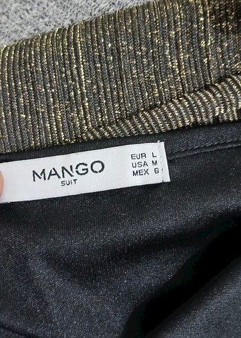 Mango Gri Pliseli Uzun Kolsuz Elbise