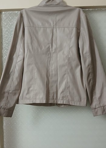 Bej Renkli Fermuarlı Kadın Ceket - Görsel 2