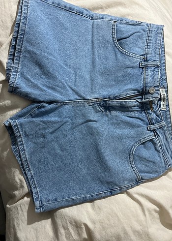 Mavi Midi Boy Kadın Denim Şort