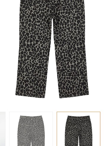 50 Beden gri Renk Gri Leopar Desenli Salaş kot Pantolon