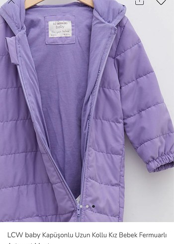 Mor Fermuarlı Bebek  Tulumu - Görsel 3