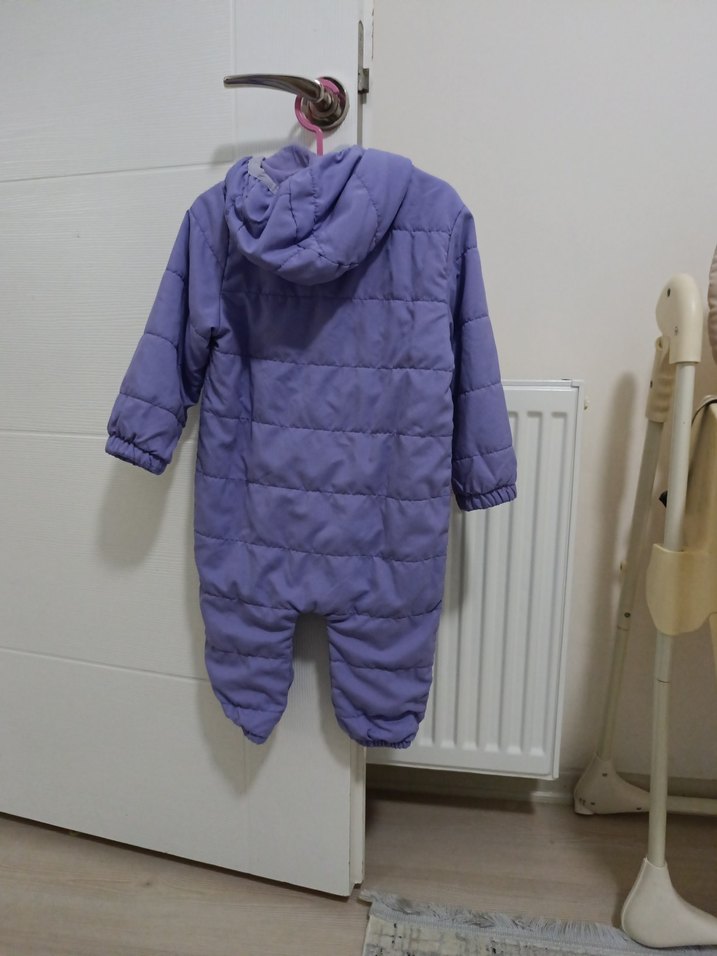 Mor Fermuarlı Bebek  Tulumu - Görsel 5