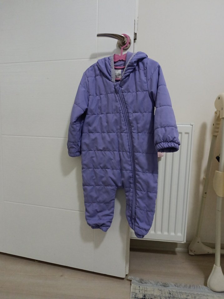 Mor Fermuarlı Bebek  Tulumu - Görsel 4