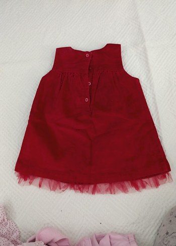 Kolsuz Kırmızı Kız Çocuk Elbisesi - Görsel 2