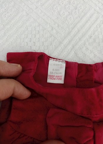 Kolsuz Kırmızı Kız Çocuk Elbisesi - Görsel 4