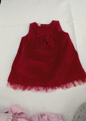 Kolsuz Kırmızı Kız Çocuk Elbisesi - Görsel 6