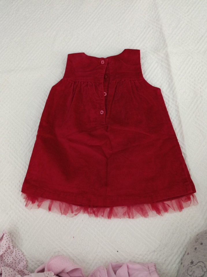 Kolsuz Kırmızı Kız Çocuk Elbisesi - Görsel 2