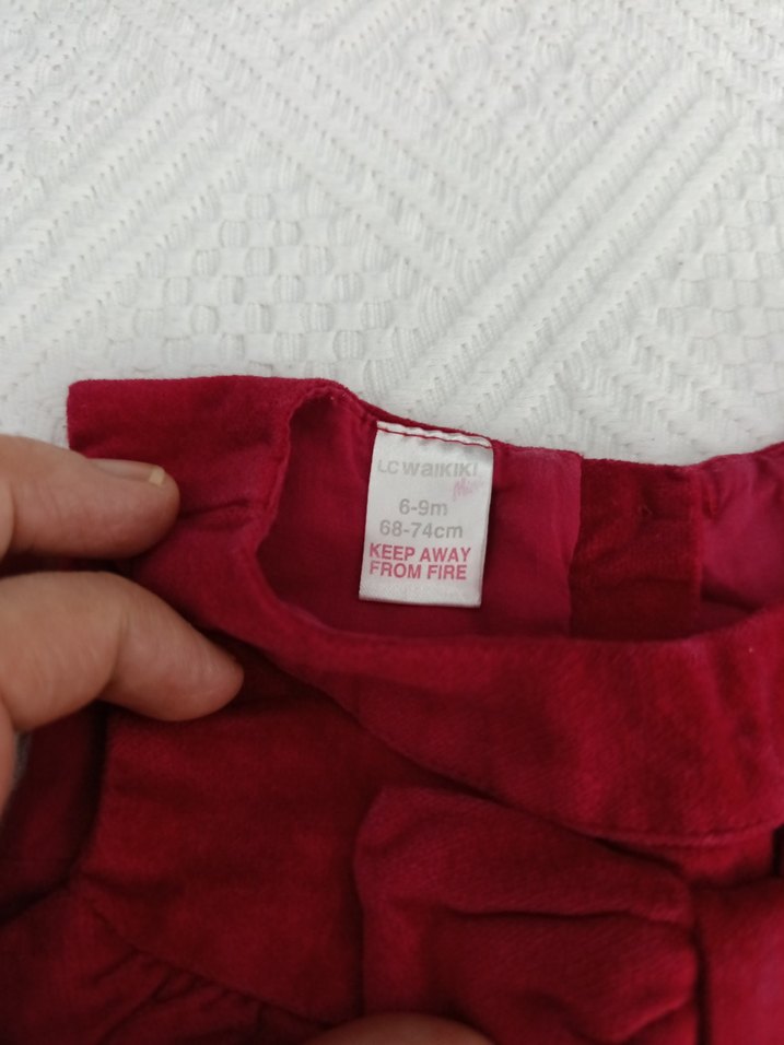 Kolsuz Kırmızı Kız Çocuk Elbisesi - Görsel 4