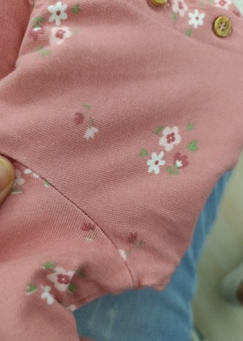 Pembe Çiçekli Uzun Kollu Fırfırlı Kız Elbisesi - Görsel 7