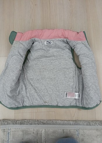 unisex Çocuk Yeşil Yumuşak Fermuarlı Yelek - Görsel 3