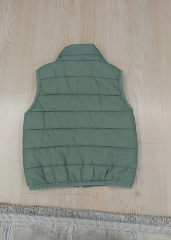 unisex Çocuk Yeşil Yumuşak Fermuarlı Yelek - Görsel 2